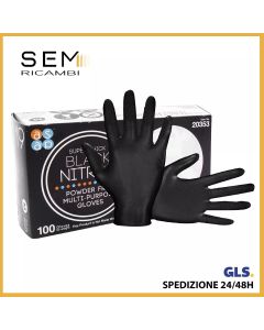 Guanti Monouso In Nitrile Nero - Taglia M